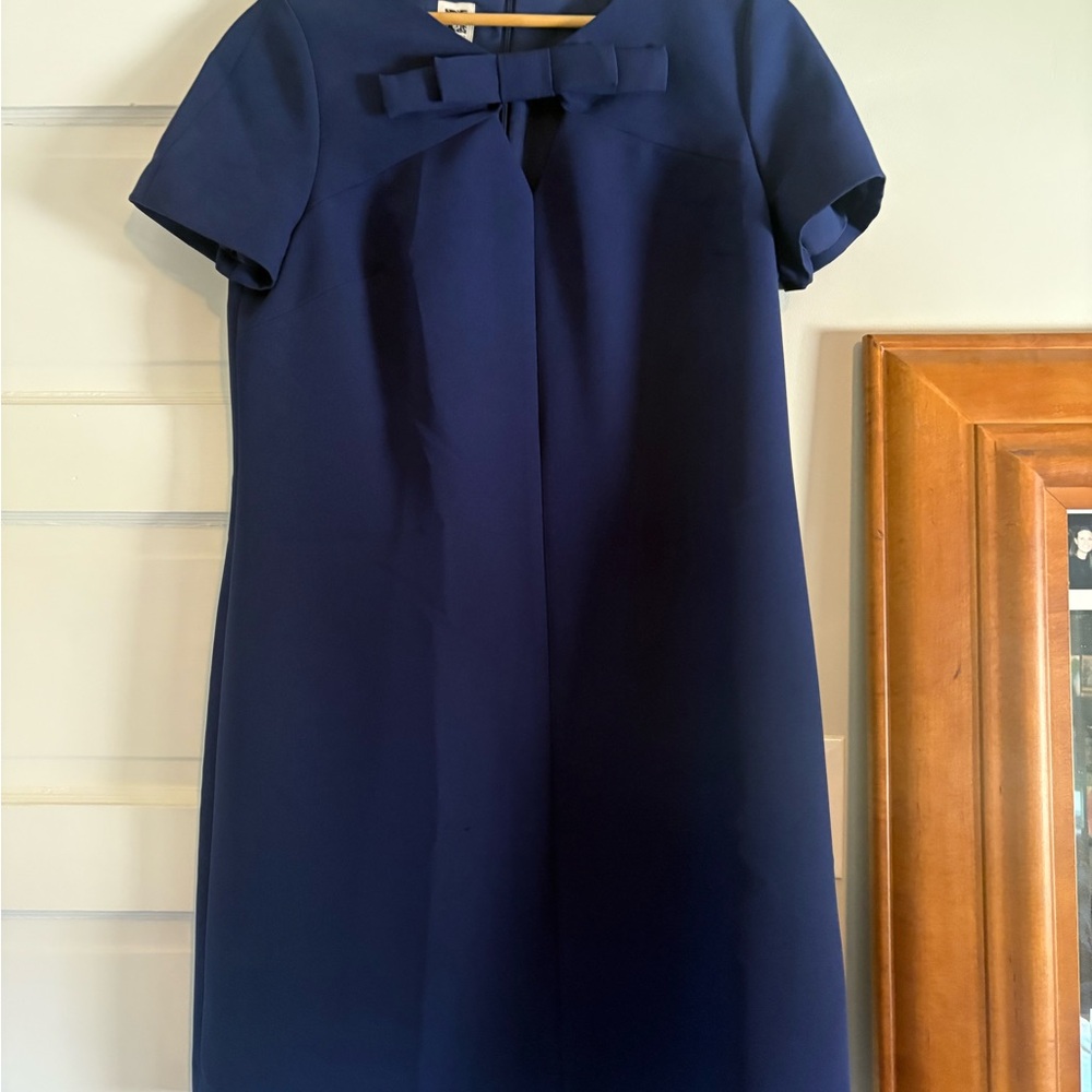 Anne Klein Navy Mini Dress with Bow Detail